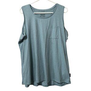 Patagonia Sleeveless Shirt Mens Size XL Blue Lightweight Organic Preppy Hiking